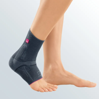 PÉ ELÁSTICO LEVAMED COM ALMOFADAS EM SILICONE IV CINZA MEDI 2